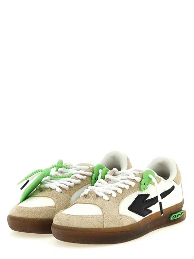 Off-white Beige End Of Play Suede Sneakers In Neutral