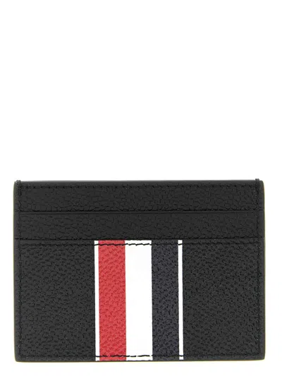 Thom Browne Black Calfskin Cardholder Accessory In Black