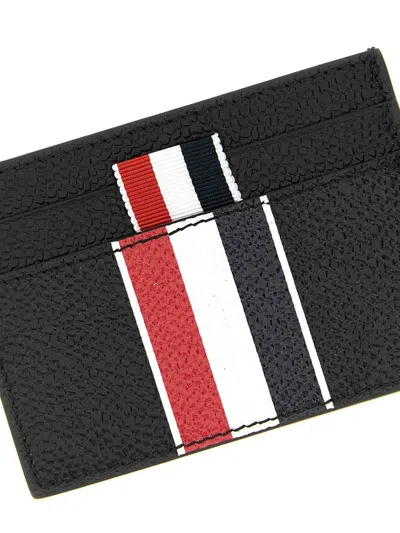 Thom Browne Black Calfskin Cardholder Accessory In Black