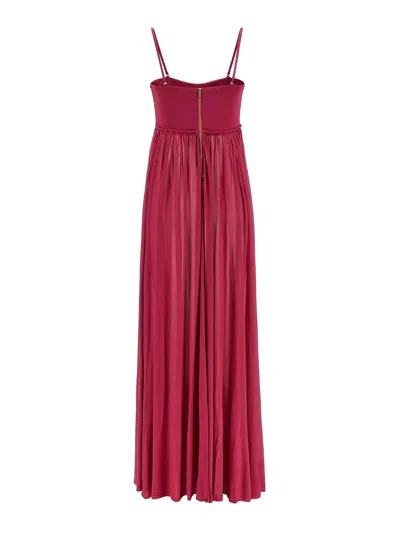 Zimmermann Strapless Gathered Jersey Gown In Burgundy