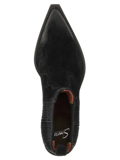 Sonora Hernan Ankle Boots Pointed Toe Pull Tab In Animal Print