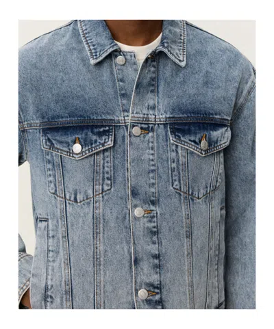 Les Deux Buttoned Flap-pocket Jacket In Blue