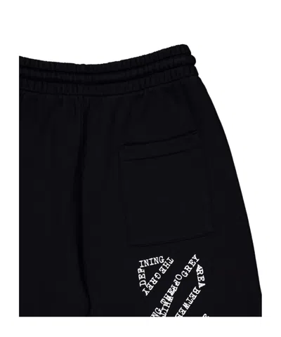 Off-white Drawstring Printed Shorts In Black