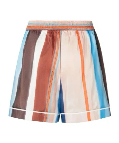 Fendi Venetian Stripes Relaxed Fit Lightweight Shorts In Multi