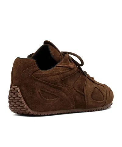 Axel Arigato Slow Runner Layered Suede Sneakers In Brown