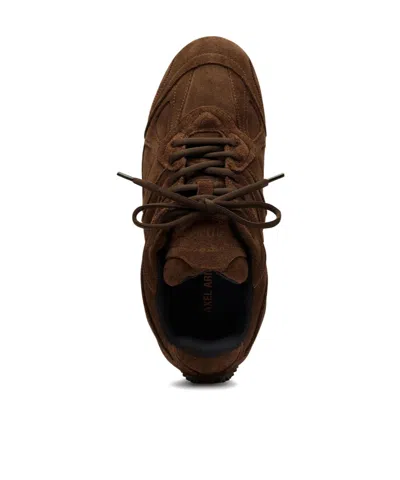 Axel Arigato Slow Runner Layered Suede Sneakers In Brown