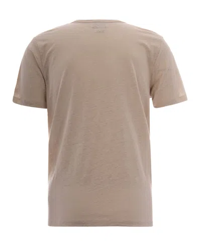 Mc2 Saint Barth Beige Solid T-shirt In Brown