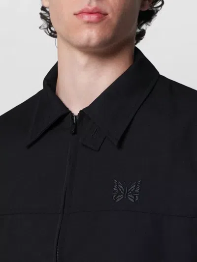 Needles Collared Jacket Sx231pl Front Pockets In Black