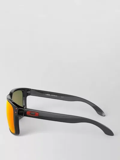 Oakley Rectangular Frame Sunglasses Silk Nylon Blend In Black