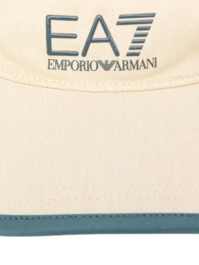Ea7 Cotton Logo Visor In Neutral