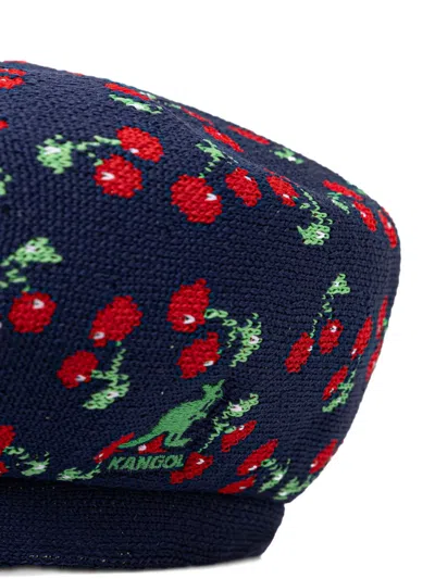 Kangol Tropic Cherry-pattern Beret In Blue