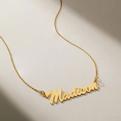 Bargainbazaar Thin Script Style Gold Nameplate Necklace - 16 Inches In Gold