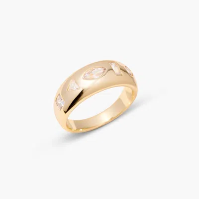 Brook & York Brook And York Carter Mosaic Dome Ring In Brown