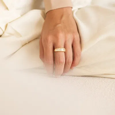 Brook & York Brook And York Carter Mosaic Dome Ring In Brown