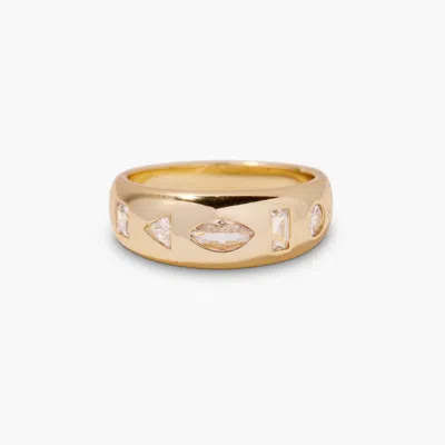 Brook & York Brook And York Carter Mosaic Dome Ring In Brown