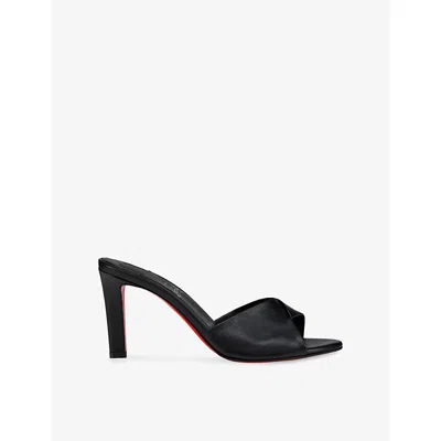 Christian Louboutin Fanny Slide Leather Heeled Mules 85 In Black