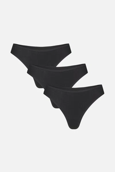 Negative Base High Thong In Black (pack)