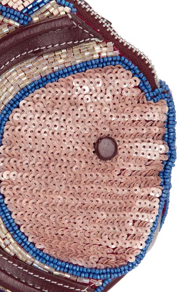 Staud Pesce Beaded Fish Clutch In Brown