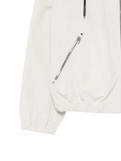 Moose Knuckles Hooded Drawstring Jacket In White