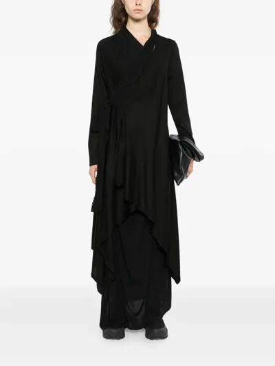 Limi Feu Asymmetric Open-front Coat In Black