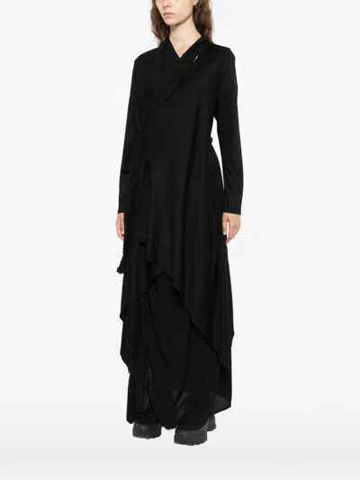 Limi Feu Asymmetric Open-front Coat In Black