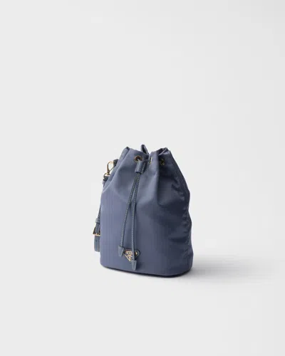 Prada Re-nylon Pouch In Blue