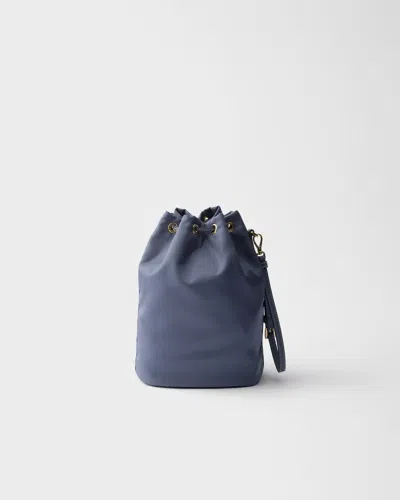 Prada Re-nylon Pouch In Blue