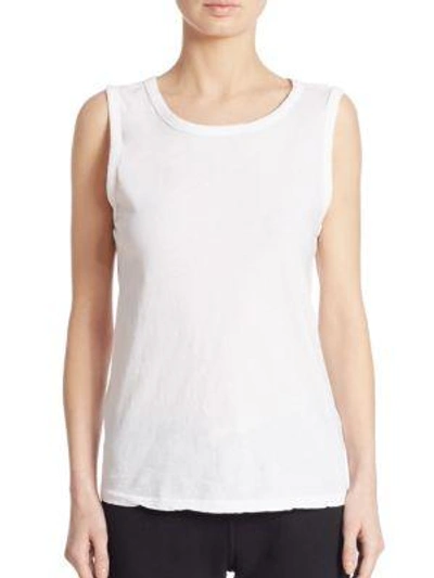 N:philanthropy Edith Cotton Muscle Tank Top In White