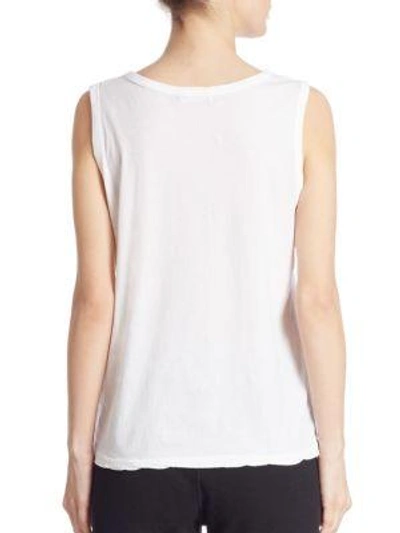 Shop N:philanthropy Edith Cotton Muscle Tank Top In White