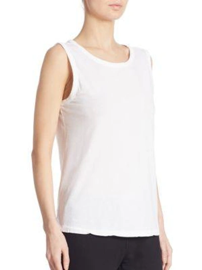 Shop N:philanthropy Edith Cotton Muscle Tank Top In White