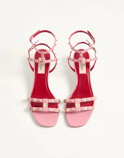 Valentino Rockstud Mid Sandals In Multi