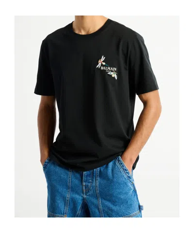 Balmain Insect T-shirt In Black