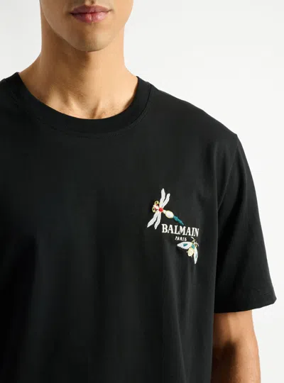 Balmain Insect T-shirt In Black