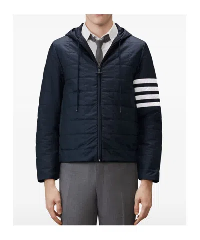 Thom Browne 4-bar Ripstop Jacket In Blue
