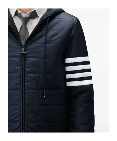 Thom Browne 4-bar Ripstop Jacket In Blue