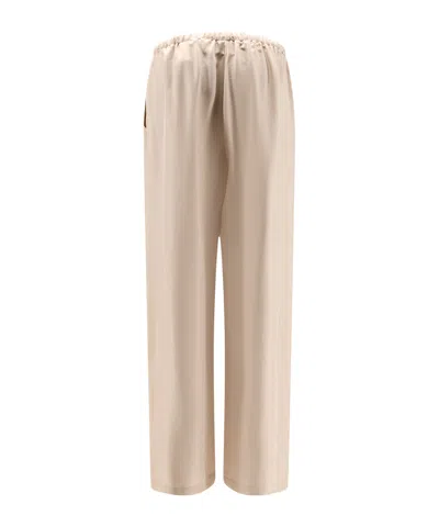 Alysi Wide-leg Drawstring Silk Pants In Multi