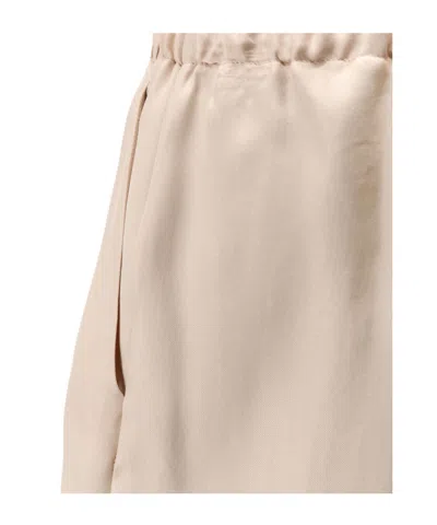Alysi Wide-leg Drawstring Silk Pants In Multi