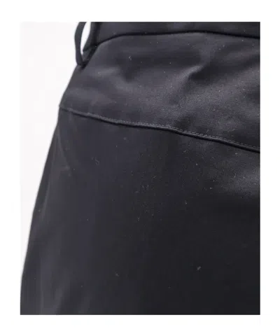 Aspesi Tailored Slit-hem Pants In Black