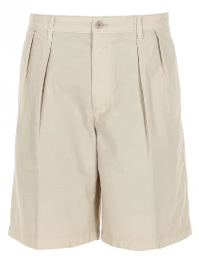 Aspesi Beige Solid Shorts In Neutral