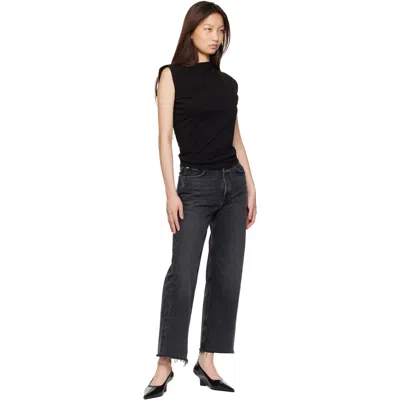 Agolde Black Beth T-shirt In Black