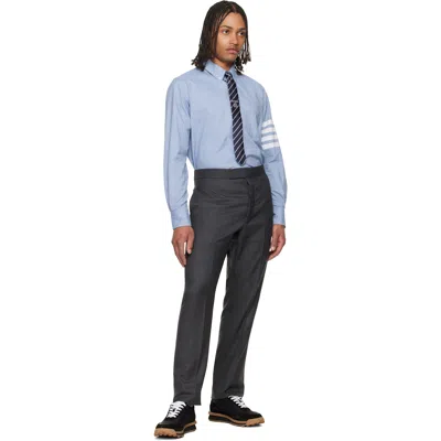 Thom Browne Formal Slim Striped Pattern Neck Ties In Blue
