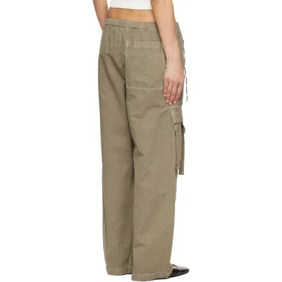 Citizen Of Humanity Womens Bezal (md Olv/grn) Andira Cotton And Linen Blend Cargo Trousers Xs In Gray