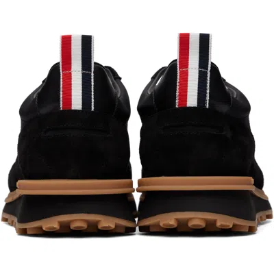Thom Browne Black Tech Nylon Alumni Sneakers In Black