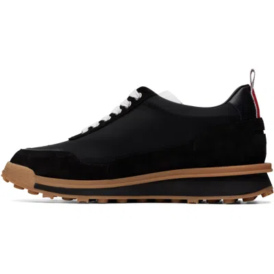 Thom Browne Black Tech Nylon Alumni Sneakers In Black