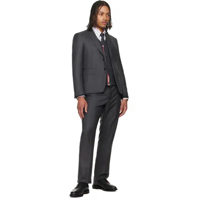 Thom Browne Black Pebble Grain Longwing Brogues In Black