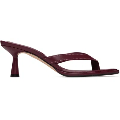 Aeyde Casualfit Leather Mules In Burgundy