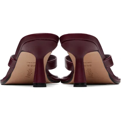 Aeyde Casualfit Leather Mules In Burgundy