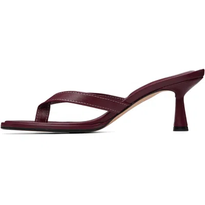 Aeyde Casualfit Leather Mules In Burgundy