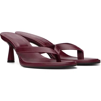 Aeyde Casualfit Leather Mules In Burgundy