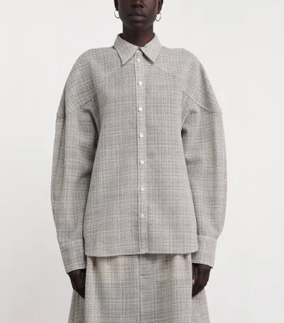 Bite Studios Wool Shield Shirt In Gray